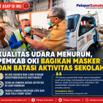 Kualitas Udara OKI Menurun, Pemkab Siapkan 80 Ribu Masker dan 5.000 Vitamin, Sekolah Diminta Batasi Aktivitas di Luar Ruangan